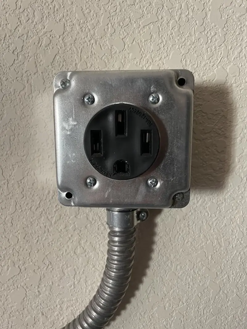 NEMA 14-50 outlet installed for Electrical Panel Upgrade in Eastern Goleta Valley